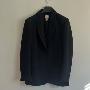 H&M Black Sport Coat with Notched Lapel
